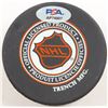 Image 2 : GORDIE HOWE SIGNED AND INSCRIBED 'MR.HOCKEY' PUCK IN PRESENTATION CASE - PSA COA