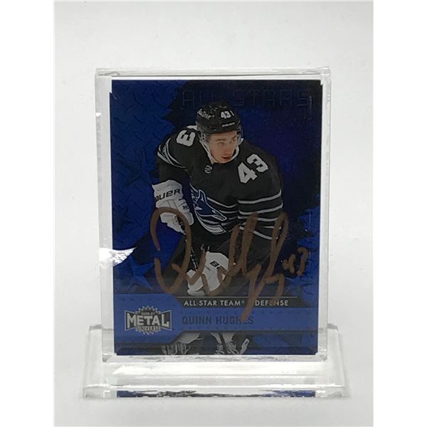 QUINN HUGHES SIGNED TRADING CARD