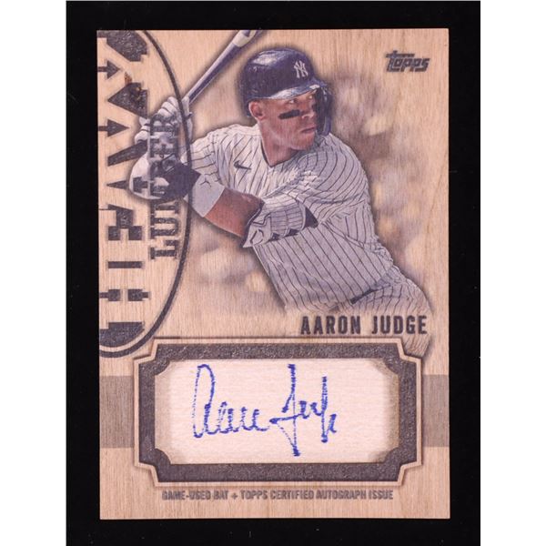 AARON JUDGE AUTOGRAPHED HEAVY LUMBER RELIC CARD - TOPPS COA