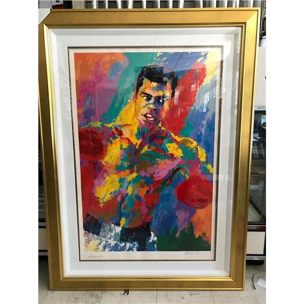 LARGE MUHAMMAD ALI AND LEROY NEIMAN SIGNED LTD EDITION LITHO 46 X 66 /850