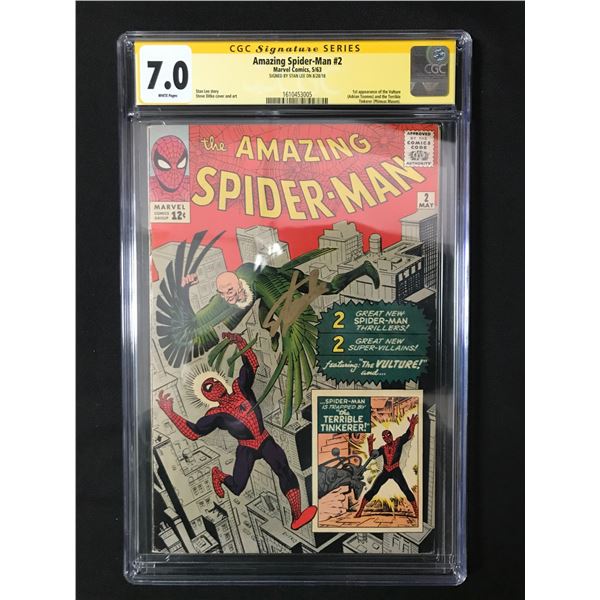 THE AMAZING SPIDERMAN #2 SIGNED BY STAN LEE - CGC GRADE 7