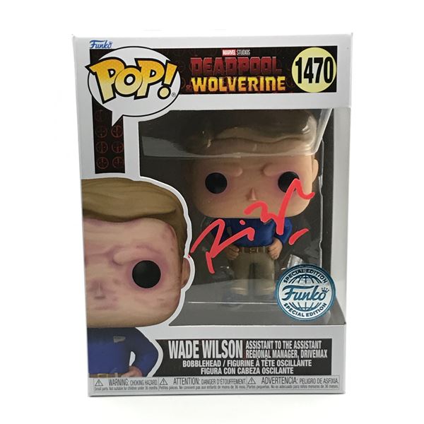 RYAN REYNOLDS SIGNED WADE WILSON FUNKO POP - KB COA