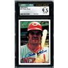 Image 1 : 1976 SPCC PETE ROSE SIGNED TRADING CARD - CGC / JSA GRADED 9.5