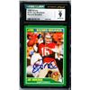 Image 1 : 1989 SCORE JOE MONTANA RECORD BREAKER SIGNED TRADING CARD - CGC / JSA GRADED 9