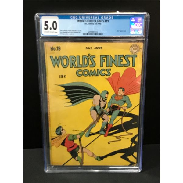 1945 WORLD'S FINEST COMICS NO.19 (EARLY JOKER APPEARANCE) - CGC GRADE 5