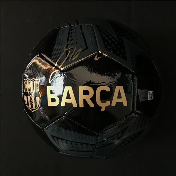LIONAL MESSI SIGNED FC BARCELONA SOCCER BALL (ACE COA)