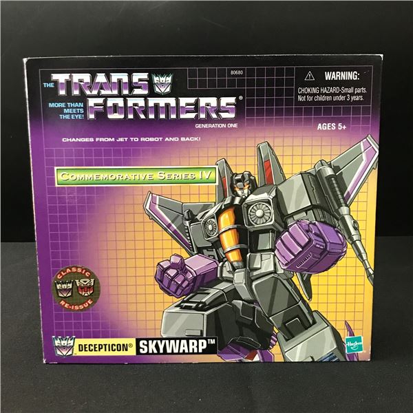 TRANSFORMERS COMMEMORATIVE SERIES IV DECEPTICON SKYWARP FIGURE IN BOX - GENERATION ONE