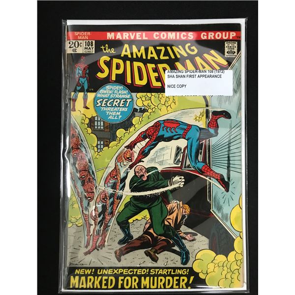 THE AMAZING SPIDERMAN #108 1ST APPEARANCE OF SHA SHAN (1972) - MARVEL COMICS
