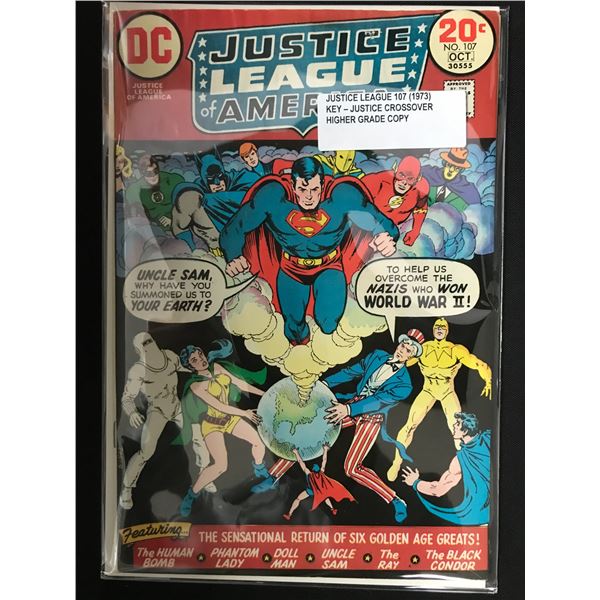 THE JUSTICE LEAGUE OF AMERICA #107 (1973) JUSTICE CROSSOVER - DC COMICS