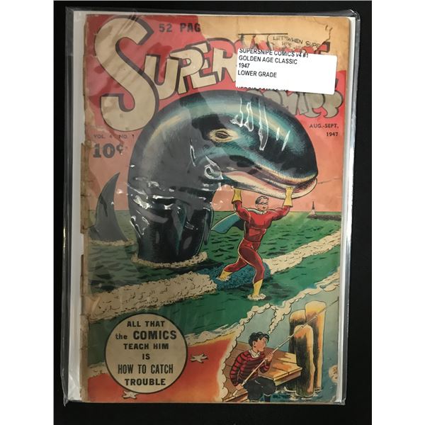 SUPERSNIPE COMICS V4 #1 (1947) - STREET & SMITH PUBLICATIONS