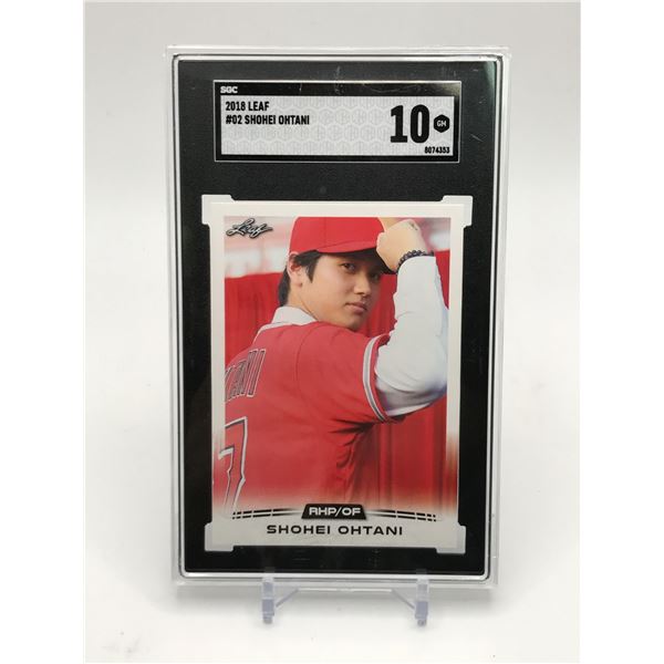 2018 LEAF SHOHEI OHTANI TRADING CARD - SGC GRADE 10