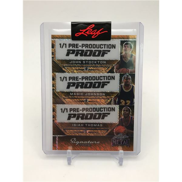 LEAF SIGNATURE SERIES TRIPLE 1/1 PRE PRODUCTION PROOF TRADING CARD 1/1