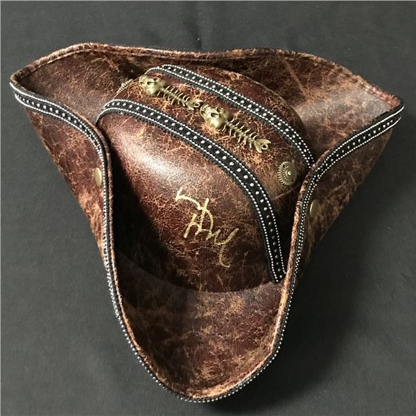 ORLANDO BLOOM AND JOHNNY DEPP SIGNED PIRATES OF THE CARIBBEAN HAT KB COA