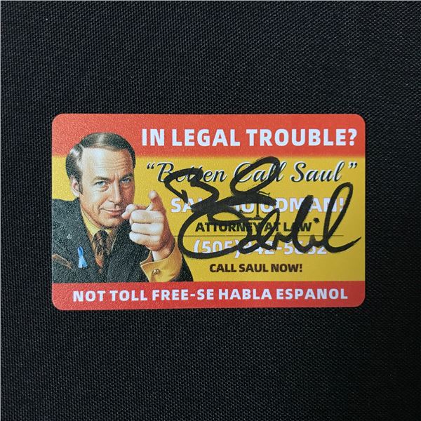 BOB ODENKIRK SIGNED BETTER CALL SAUL BUSINESS CARD - KB COA