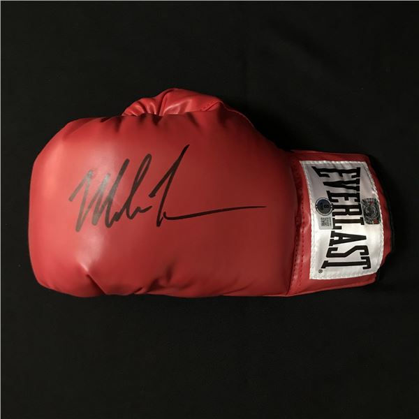 MIKE TYSON SIGNED RED EVERLAST BOXING GLOVE BECKETT AND FITERMAN SPORTS COA