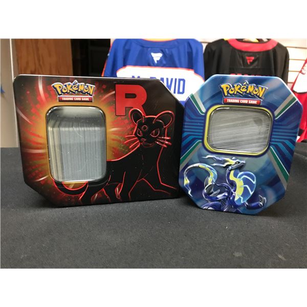 2 TINS OF POKEMON TCG TRADING CARDS