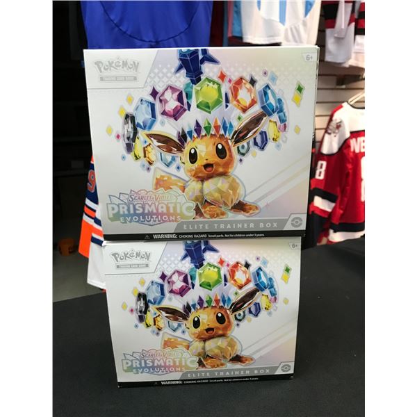 LOT OF 2 POKEMON TCG SCARLET & VIOLET PRISMATIC EVOLUTIONS ETB'S