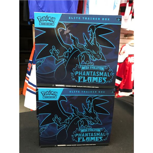 LOT OF 2 POKEMON TCG MEGA EVOLUTION PHANTASMAL FLAMES ETB'S