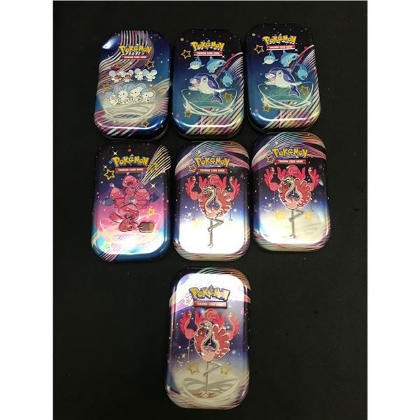 LOT OF 7 POKEMON TCG TINS