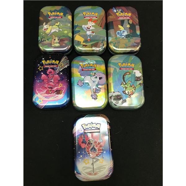 LOT OF 7 POKEMON TCG TINS