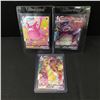 Image 1 : LOT OF 3 SHINY POKEMON TCG TRADING CARDS IN PROTECTIVE SLEEVES
