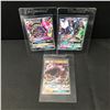 Image 1 : LOT OF 3 SHINY POKEMON TCG TRADING CARDS IN PROTECTIVE SLEEVES