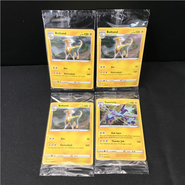 LOT OF 4 POKEMON TCG TRADING CARDS IN PROTECTIVE SLEEVES