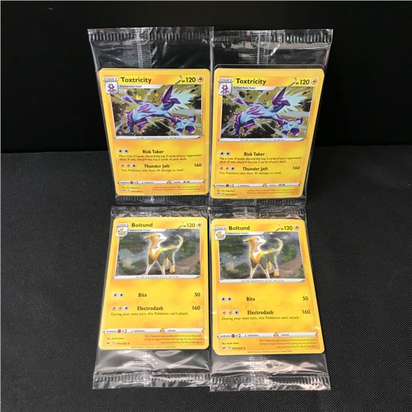 LOT OF 4 POKEMON TCG TRADING CARDS IN PROTECTIVE SLEEVES