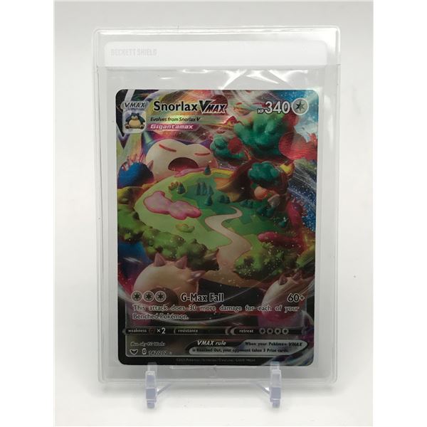 POKEMON TCG 142/202 SNORLAX VMAX ULTRA RARE FULL ART / SWSH BASE SET TRADING CARD