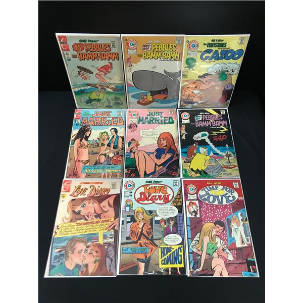 LOT OF 9 MIXED TITLE COMICS - CHARLTON COMICS