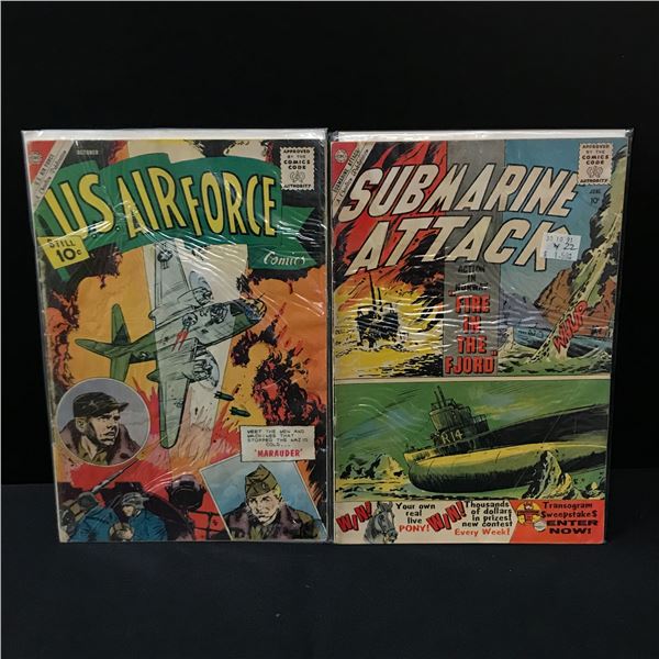 LOT OF 2 MILITARY STYLE COMICS - CHARLTON COMICS