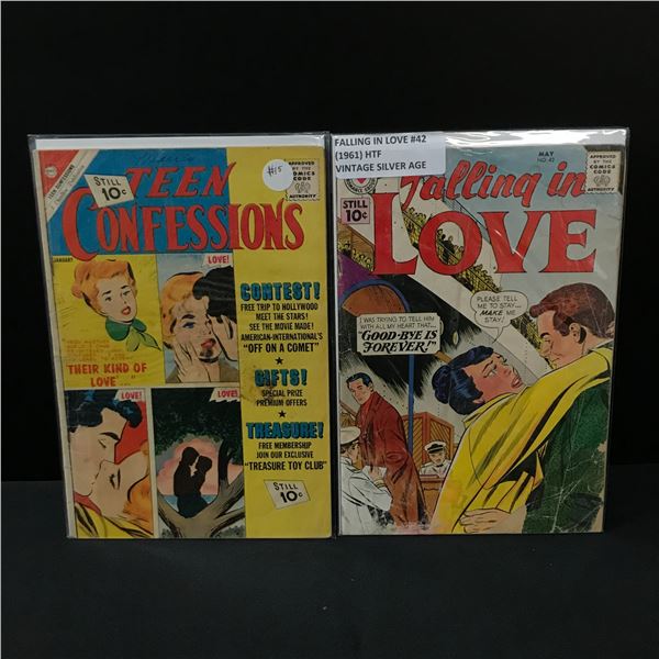 LOT OF 2 COMICS INCLUDING FALLING IN LOVE #42 (1961) - VARIOUS PUBLISHERS