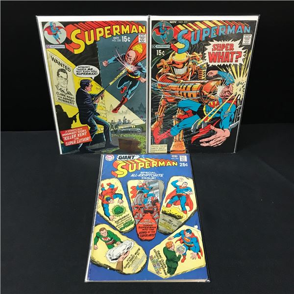 LOT OF 3 SUPERMAN COMICS - DC COMICS