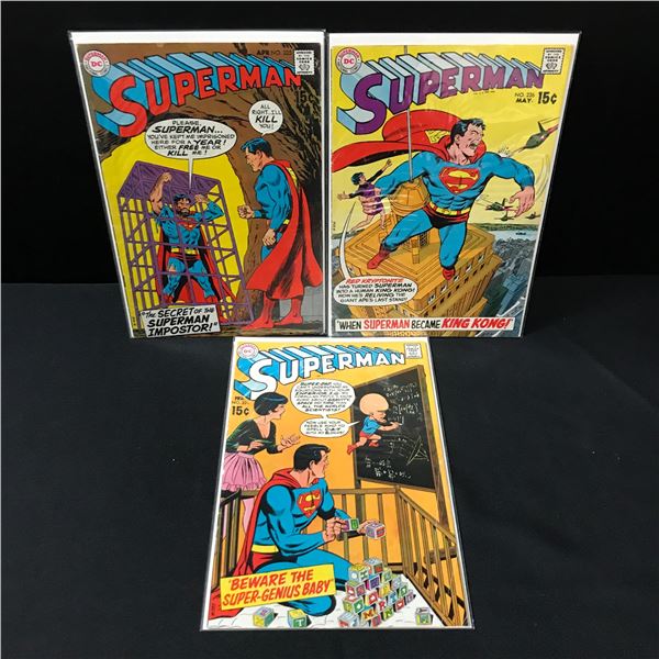 LOT OF 3 SUPERMAN COMICS - DC COMICS