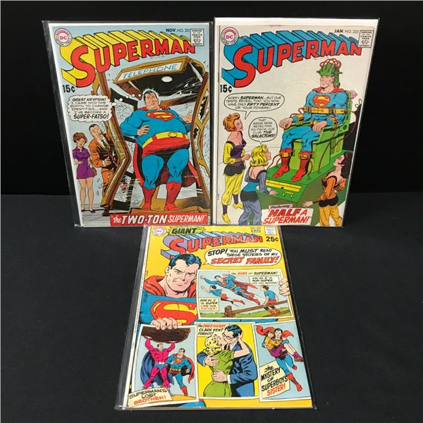 LOT OF 3 SUPERMAN COMICS - DC COMICS
