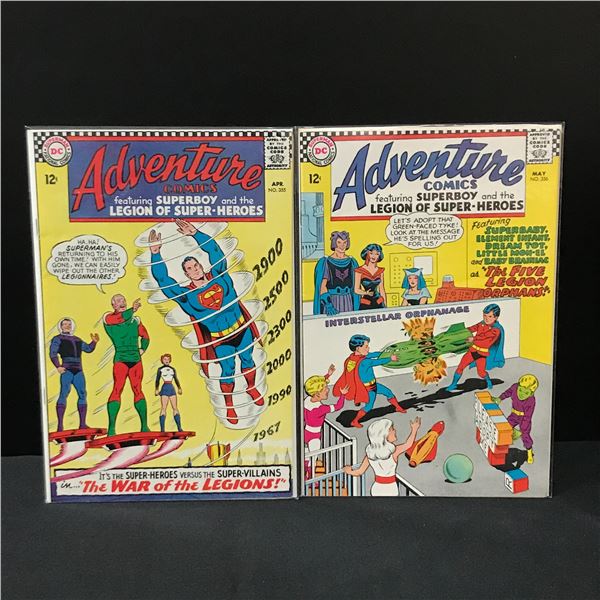 LOT OF 2 ADVENTURE COMICS #355-356 - DC COMICS