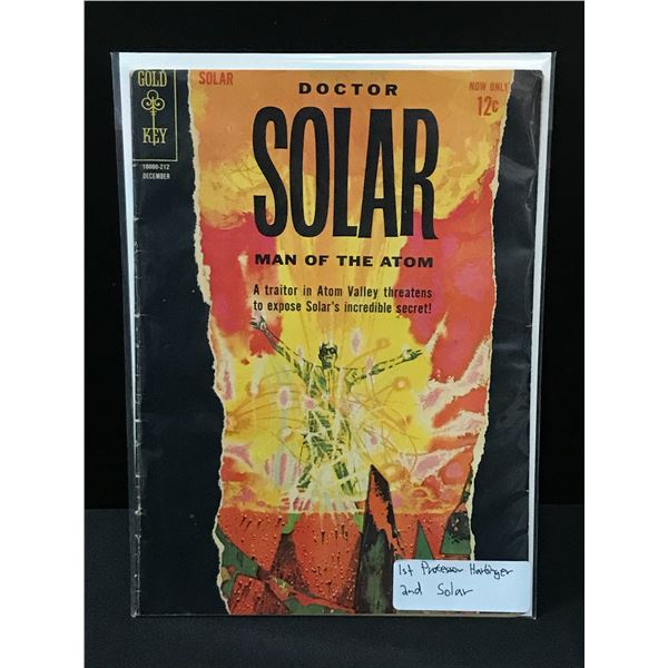 DOCTOR SOLAR MAN OF THE ATOM DECEMBER ISSUE 1ST APPEARANCE OF PROFESSOR HARBINGER - GOLD KEY COMICS