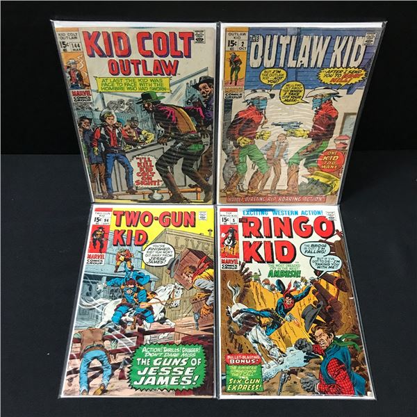 LOT OF 4 WESTERN THEMED COMICS WITH VARIOUS TITLES - MARVEL COMICS