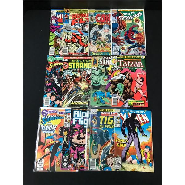 LOT OF 12 MARVEL AND DC COMICS - VARIOUS TITLES