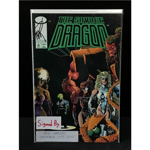 THE SAVAGE DRAGON #6 SIGNED BY ERIK LARSON AT EMERALD CITY COMIC CON 2015