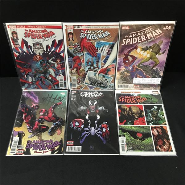 LOT OF 6 SPIDERMAN COMICS MARVEL COMICS