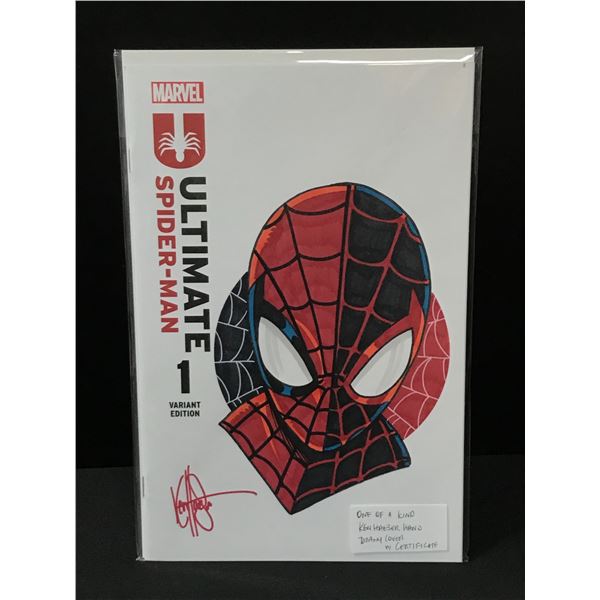 ULTIMATE SPIDERMAN #1 ONE OF A KIND VARIANT ISSUE KEN HAESER SIGNED WITH CERTIFICATE - MARVEL COMICS