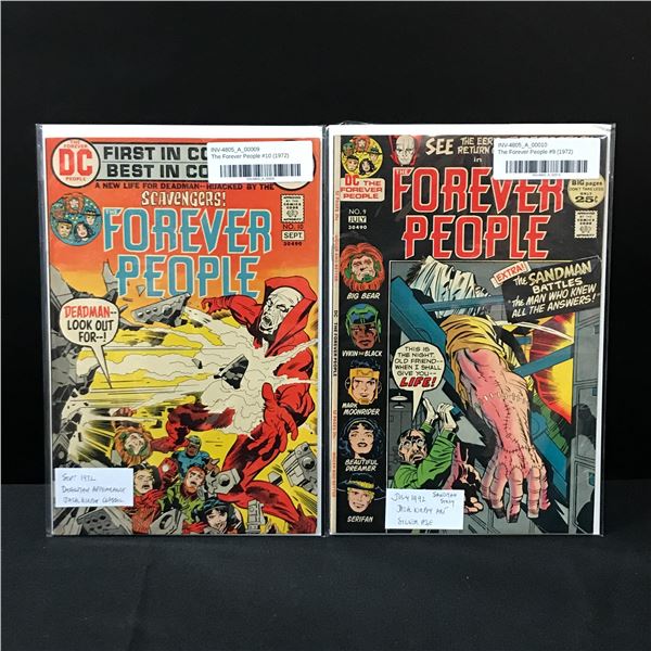 LOT OF 2 THE FOREVER PEOPLE #9-10 (1972) - DC COMICS