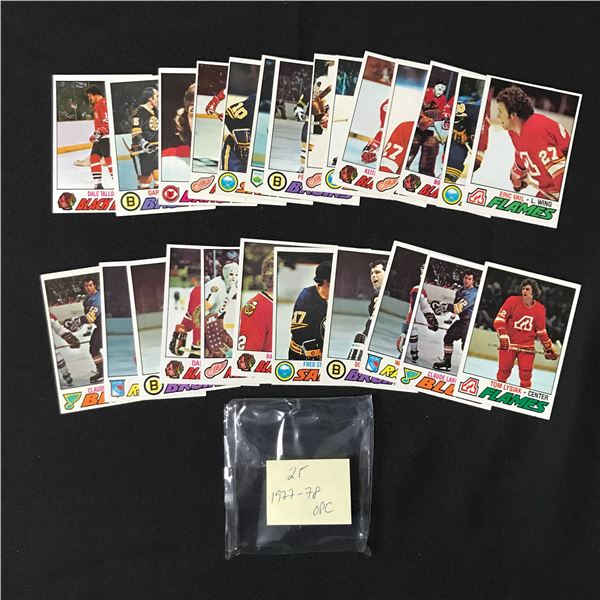 25 1977-78 OPC TRADING CARDS