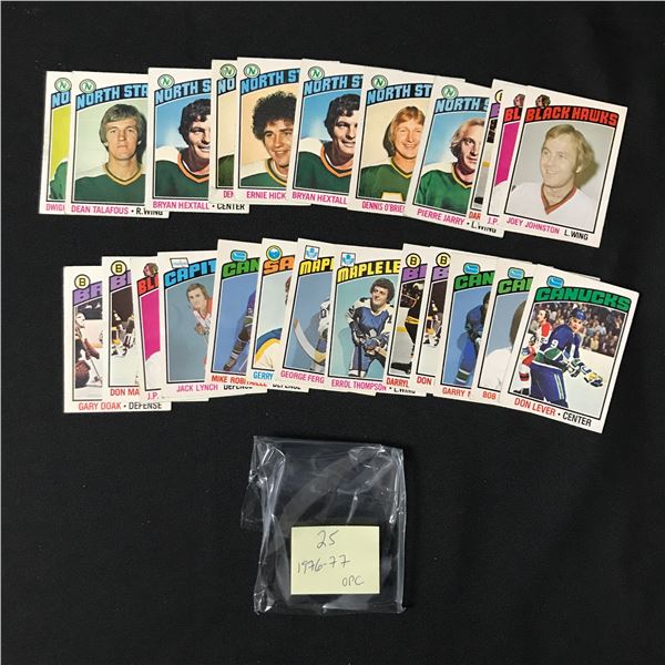 25 1976-77 OPC TRADING CARDS