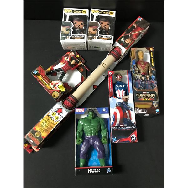 LOT OF MIXED ACTION FIGURES AND FUNKO POPS IN BOXES