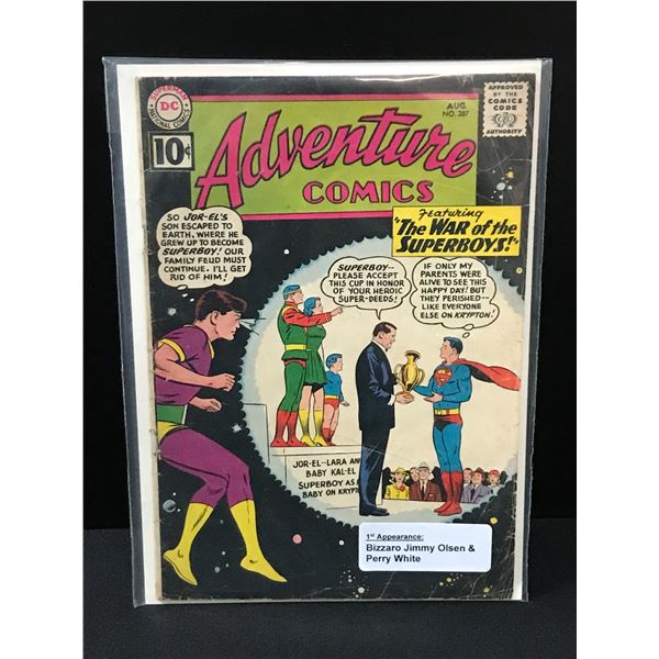 ADVENTURE COMICS #287 1ST APPEARANCE OF BIZZARO JIMMY OLSEN AND PERRY WHITE - DC COMICS