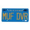 Image 1 : TOMMY CHONG AND CHEECH MARIN SIGNED MUF DVR SIGNED LICENSE PLATE - JSA COA