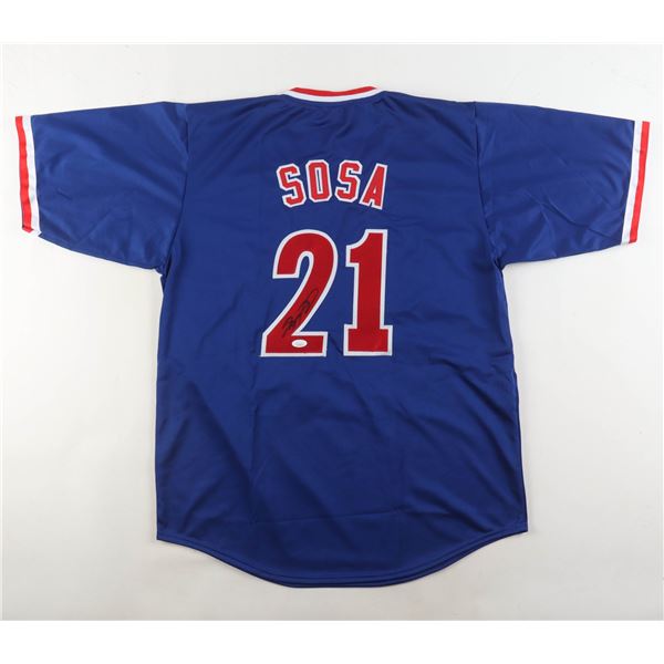 SAMMY SOSA SIGNED CHICAGO CUBS JERSEY - JSA COA