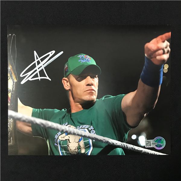 JOHN CENA SIGNED 8X10 - WWOC COA